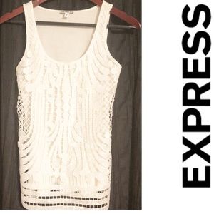 EXPRESS dressy white top XS